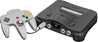 Nintendo 64 console and controller